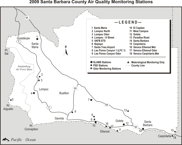 2009 Santa Barbara County Air Quality Monitoring Station